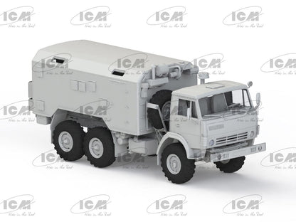 Plastic Vehicle Model Soviet Six-Wheel Army Truck with Shelter - Scale 1:35