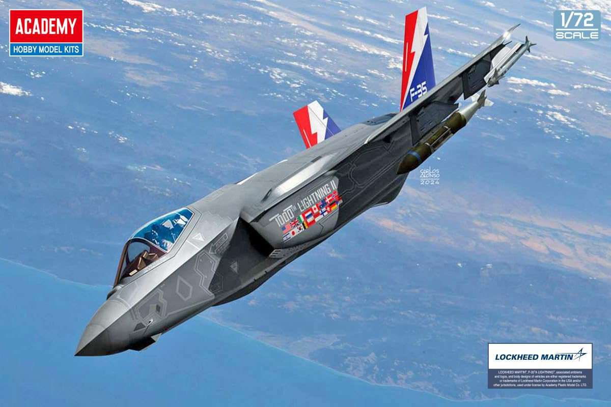 Academy 1/72 F-35A Lightning II 1000th Plastic Model 12591 (Airplane)