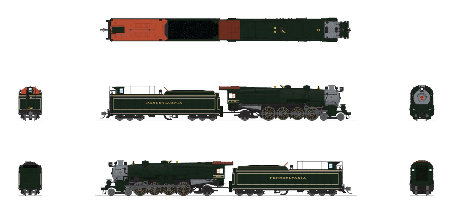 Broadway Limited 8518 PRR M1b 4-8-2, #6762, DGLE Fantasy Passenger Scheme, Paragon4 Sound/DC/DCC, N Scale