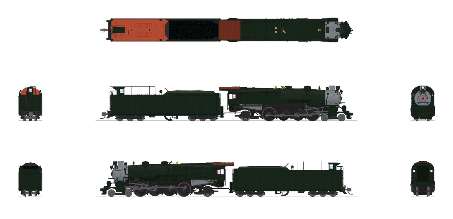Broadway Limited 8517 PRR M1b 4-8-2, unlettered, Paragon4 Sound/DC/DCC, N Scale