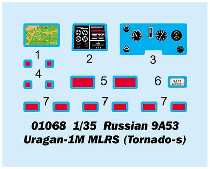 1/35 Russian 9A53 Uragan-1M MLRS (Tornado-S) Multiple Launch Rocket System (D)