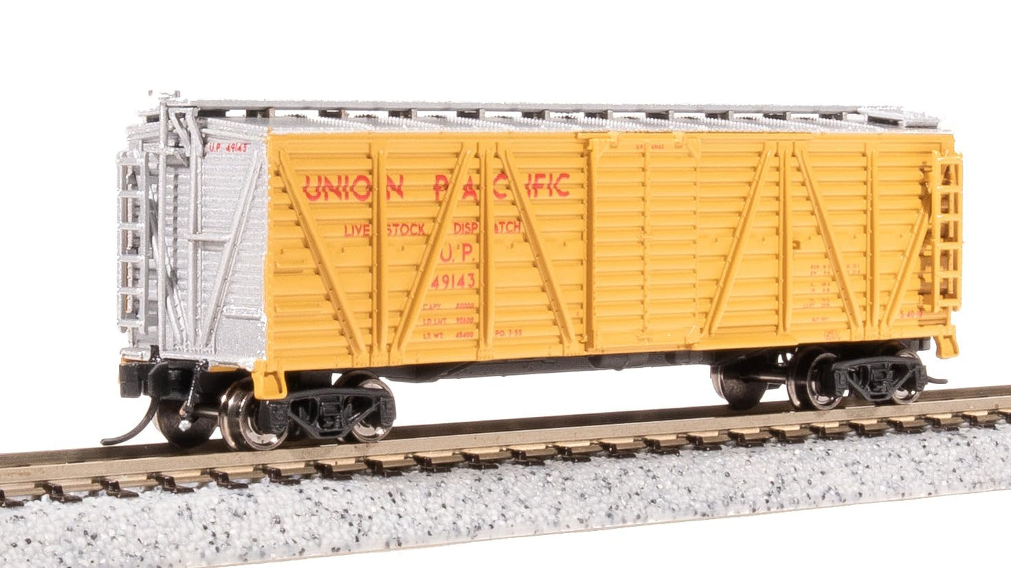 Broadway Limited 8463 40' Wood Stock Car, UP 49340, Mule Sounds, N Scale