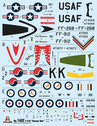 Italeri 1452 North American F-51D Mustang Korean War