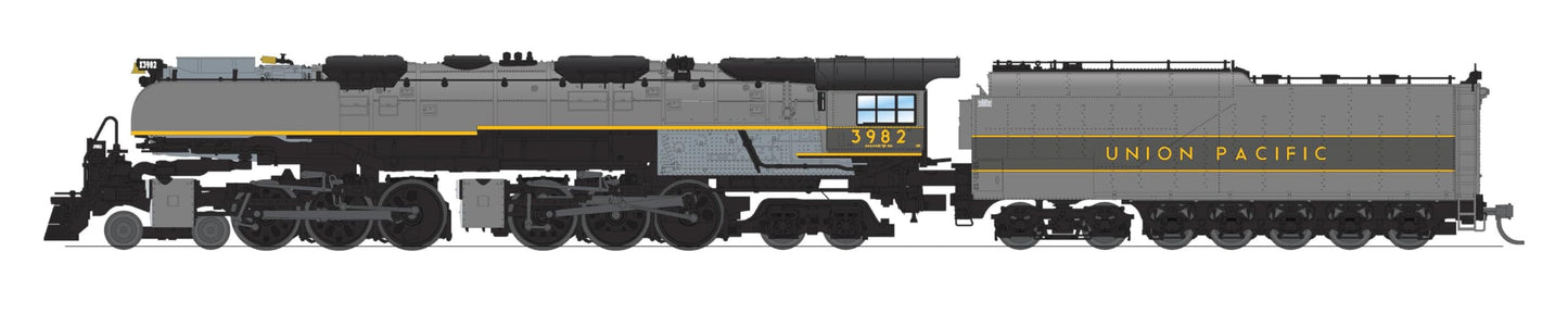 Broadway Limited 8654 UP Challenger 4-6-6-4, #3982, Two-Tone Gray, Oil Tender, w/Wind Wings, No-Sound/DCC-Ready, N Scale