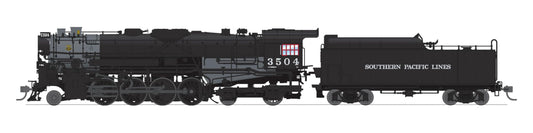 Broadway Limited 7905 Southern Pacific 2-8-4 Berkshire, T1a #3504, 4-axle Tender, No-Sound/DCC-Ready, HO