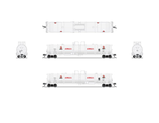 Broadway Limited 8152 Cryogenic Tank Car, Big 3, Single Car, N Scale