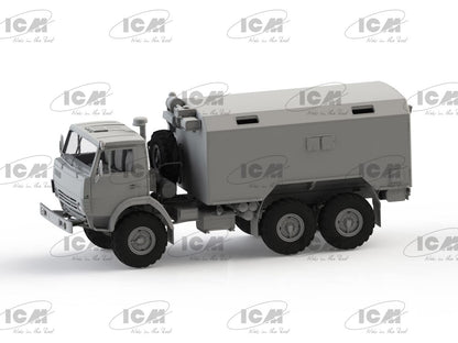 Plastic Vehicle Model Soviet Six-Wheel Army Truck with Shelter - Scale 1:35