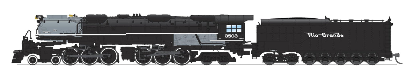 Broadway Limited 8658 D&RGW Challenger 4-6-6-4, #3805, Black & Graphite, Coal Tender, No-Sound/DCC-Ready, N Scale