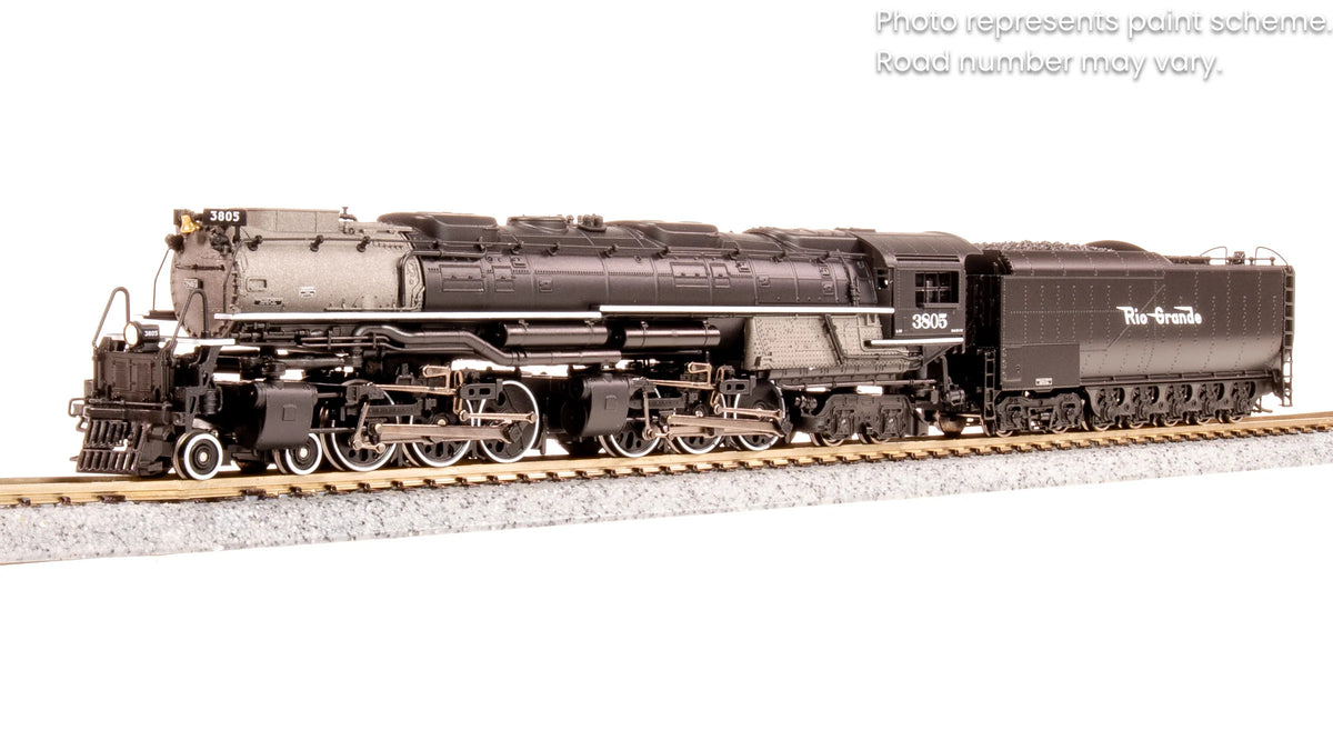 Broadway Limited 6988 D&RGW Challenger 4-6-6-4, #3805, Black & Graphite, Coal Tender, Paragon4 Sound/DC/DCC, Smoke, N Scale
