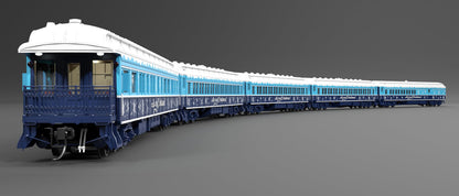 Broadway Limited 9717 Holiday-Themed Heavyweight 5-Car Passenger Set, Blue & White Scheme, HO Scale