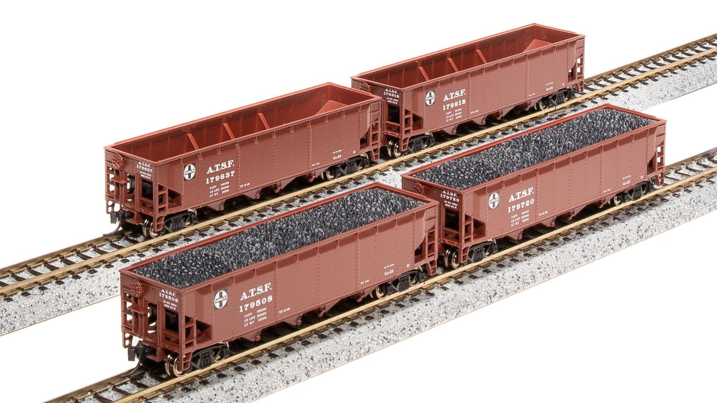 Broadway Limited 7433 ARA 70-Ton Quad Hopper, ATSF, 4-Pack, N (Fantasy Paint Scheme)