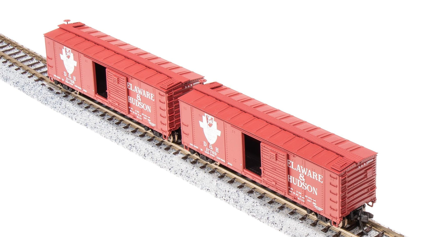 Broadway Limited 7277 USRA 40' Steel Boxcar, D&H, 2-Pack, N