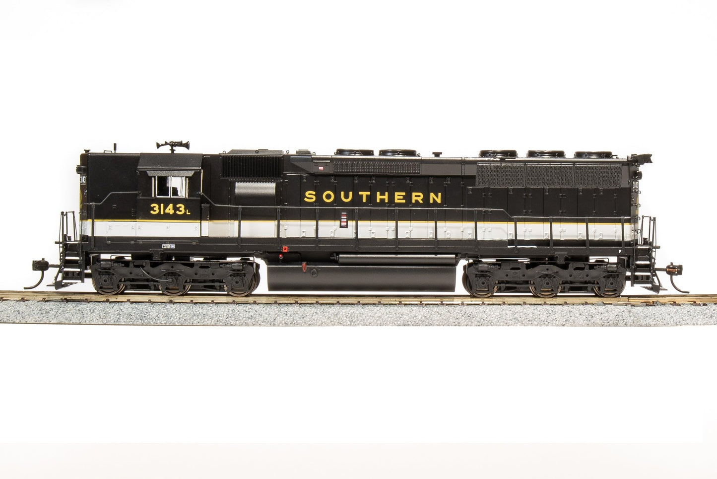 Broadway Limited 4292 EMD SD45, SOU #3143, Black, White, Gold Scheme, Paragon4 Sound/DC/DCC, HO (High Hood)