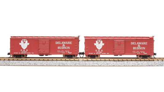 Broadway Limited 7277 USRA 40' Steel Boxcar, D&H, 2-Pack, N