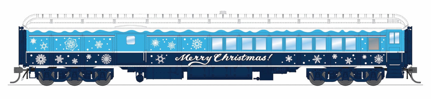 Broadway Limited 9717 Holiday-Themed Heavyweight 5-Car Passenger Set, Blue & White Scheme, HO Scale