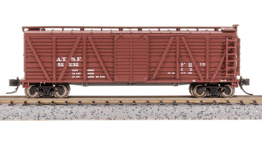 Broadway Limited 8457 40' Wood Stock Car, ATSF 52240, Mule Sounds, N Scale