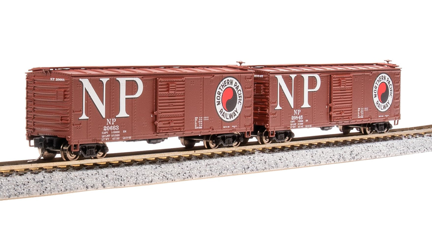 Broadway Limited 7280 USRA 40' Steel Boxcar, NP, 2-Pack, N