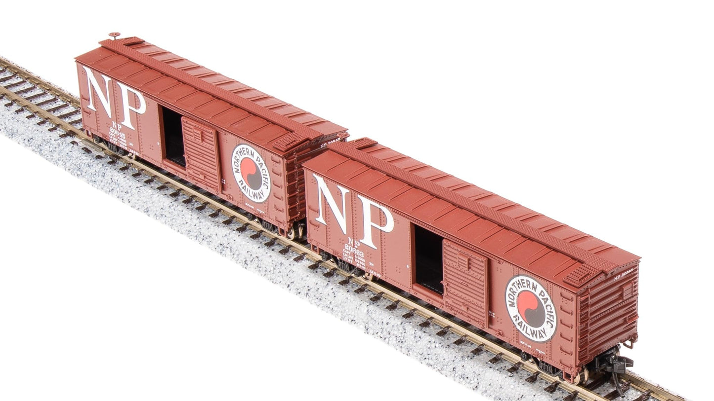 Broadway Limited 7280 USRA 40' Steel Boxcar, NP, 2-Pack, N