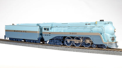 Broadway Limited Imports 7350 ATSF Blue Goose, 3460, As-Delivered w/ 3460 on Side of Tender, Paragon4 Sound/DC/DCC, Smoke, HO