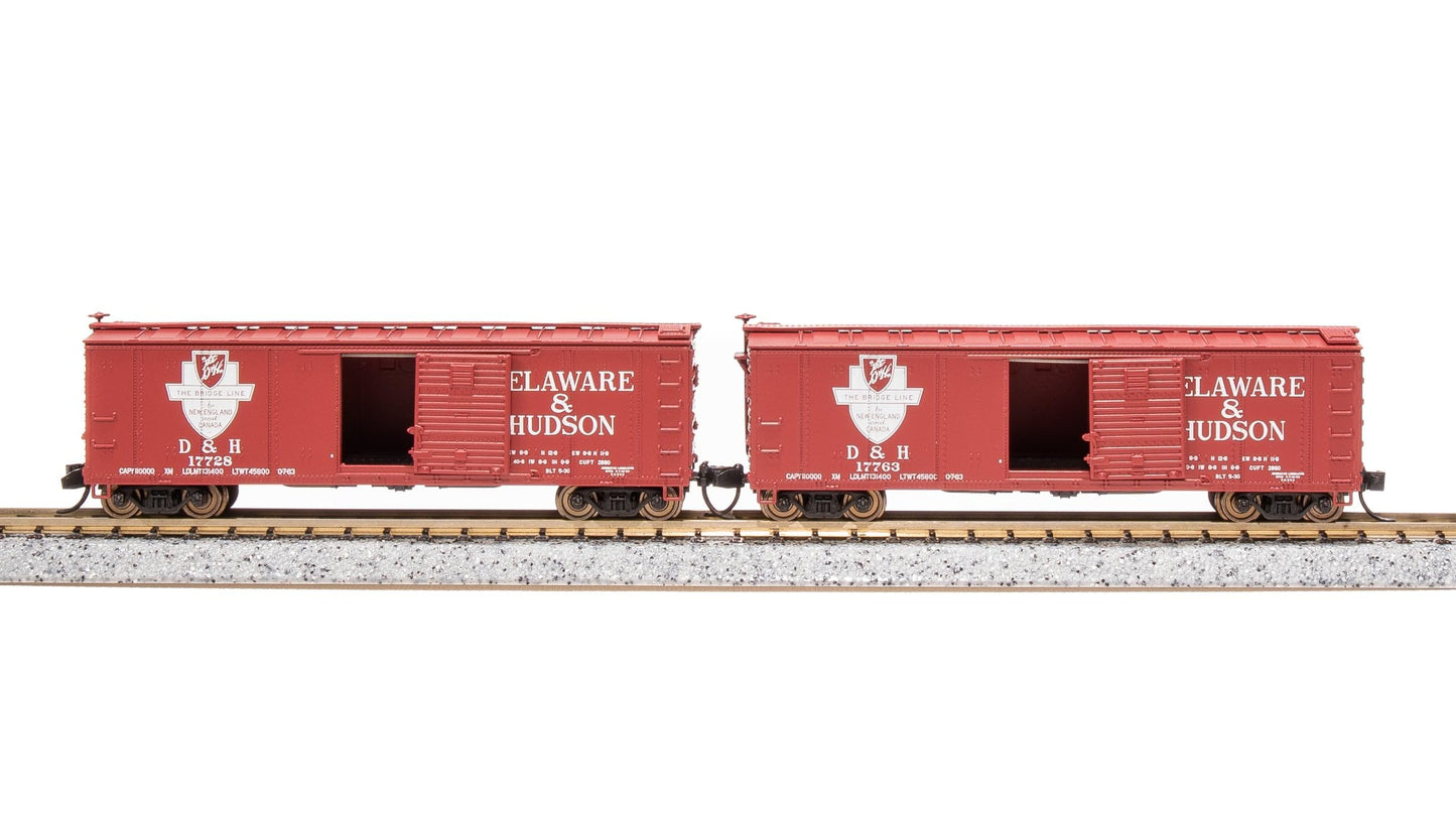 Broadway Limited 7277 USRA 40' Steel Boxcar, D&H, 2-Pack, N