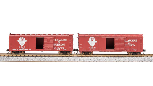 Broadway Limited 7277 USRA 40' Steel Boxcar, D&H, 2-Pack, N