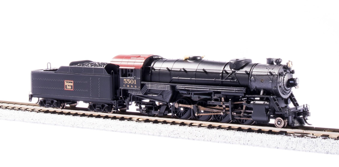 Broadway Limited 3972 USRA Heavy Mikado, CBQ 5501, Paragon4 Sound/DC/DCC, N