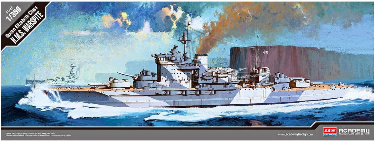 Academy Queen Elizabeth Class H.M.S. Warspite Boat Model Building Kit