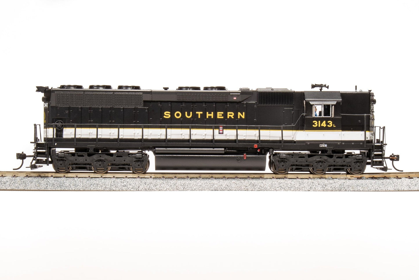 Broadway Limited 4291 EMD SD45, SOU #3128, Black, White, Gold Scheme, Paragon4 Sound/DC/DCC, HO (High Hood)