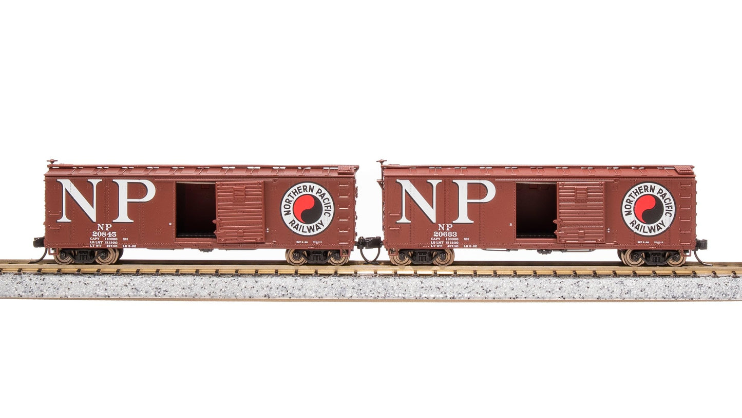 Broadway Limited 7280 USRA 40' Steel Boxcar, NP, 2-Pack, N