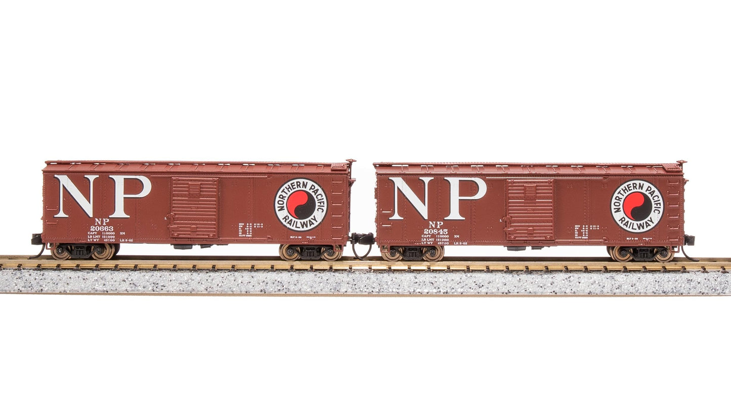 Broadway Limited 7280 USRA 40' Steel Boxcar, NP, 2-Pack, N