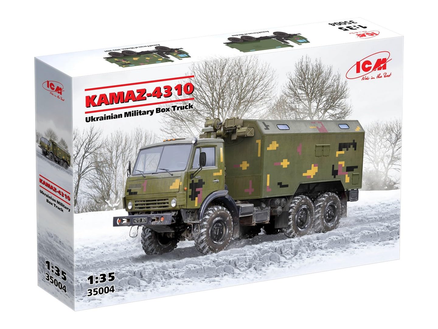 KAMAZ-4310 Ukrainian Military Box Truck - Plastic Military Model Kit - Scale 1:35