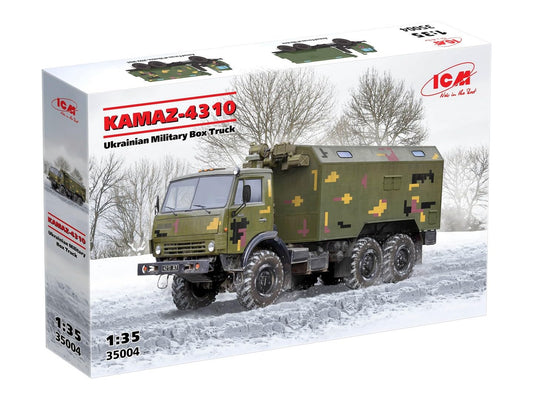 KAMAZ-4310 Ukrainian Military Box Truck - Plastic Military Model Kit - Scale 1:35