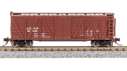 Broadway Limited 8457 40' Wood Stock Car, ATSF 52240, Mule Sounds, N Scale