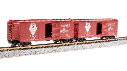 Broadway Limited 7277 USRA 40' Steel Boxcar, D&H, 2-Pack, N