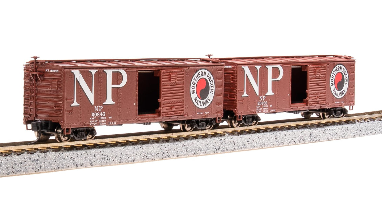 Broadway Limited 7280 USRA 40' Steel Boxcar, NP, 2-Pack, N