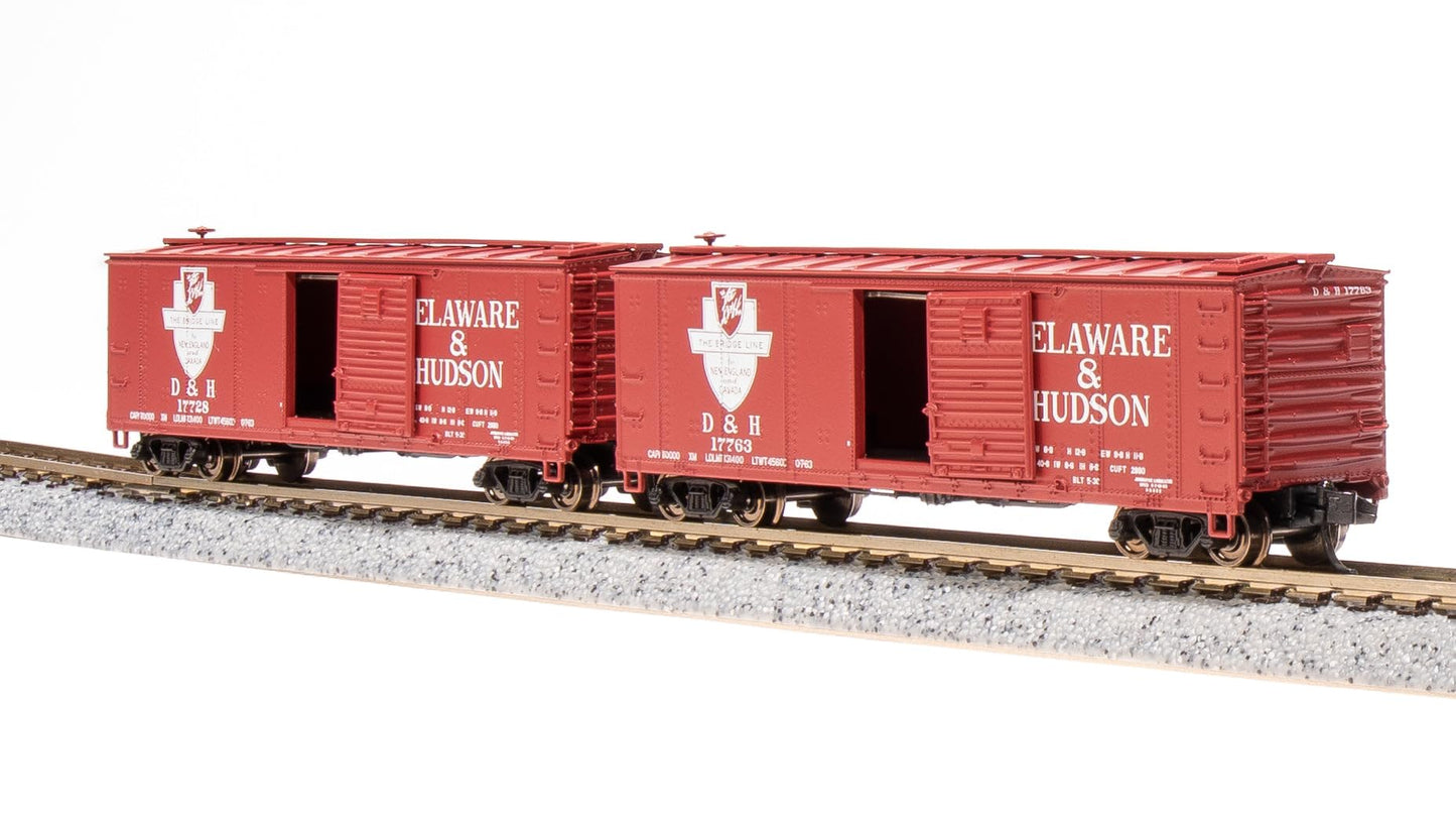 Broadway Limited 7277 USRA 40' Steel Boxcar, D&H, 2-Pack, N