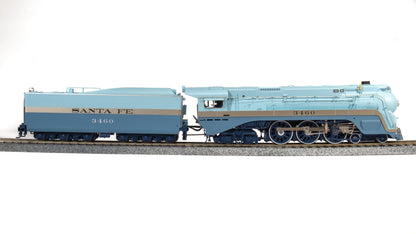 Broadway Limited Imports 7350 ATSF Blue Goose, 3460, As-Delivered w/ 3460 on Side of Tender, Paragon4 Sound/DC/DCC, Smoke, HO