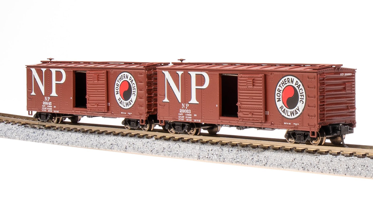 Broadway Limited 7280 USRA 40' Steel Boxcar, NP, 2-Pack, N