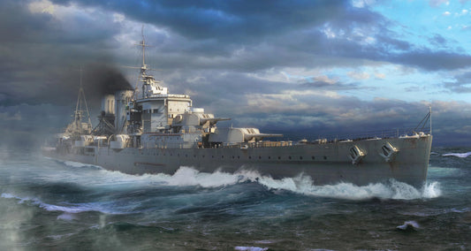 1/700 HMS Exeter British Heavy Cruiser Model Kit