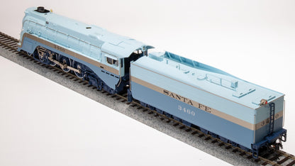 Broadway Limited Imports 7350 ATSF Blue Goose, 3460, As-Delivered w/ 3460 on Side of Tender, Paragon4 Sound/DC/DCC, Smoke, HO