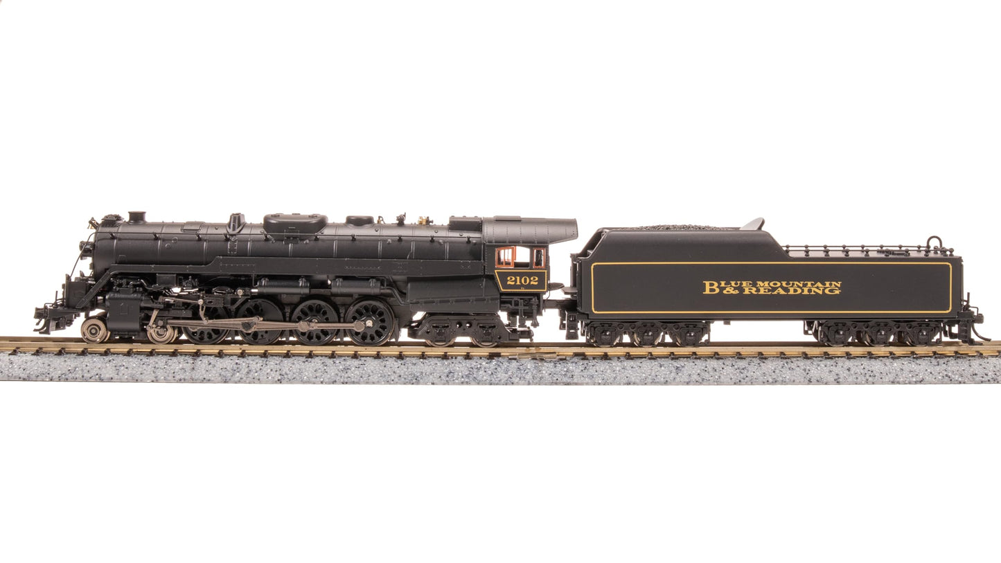 Broadway Limited 7408 Reading T1 4-8-4, RBMN #2102, "Blue Mountain & Reading Scheme, Paragon4 Sound/DC/DCC, Smoke, N Scale