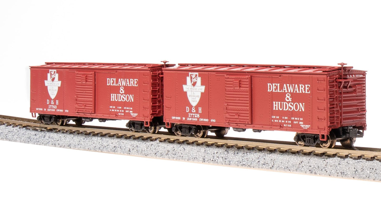 Broadway Limited 7277 USRA 40' Steel Boxcar, D&H, 2-Pack, N