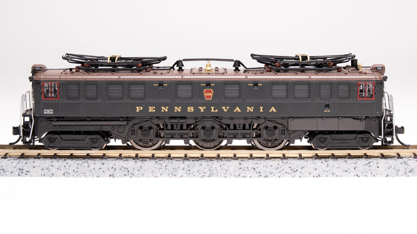 Broadway Limited 3952 PRR P5a Boxcab, 4766, 1930's Passenger Type, DGLE, Brown Roof, Gold Leaf Roman Lettering, Paragon4 Sound/DC/DCC, N