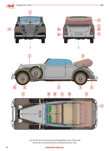 Typ 320 (W142) Cabriolet B, German Passenger Car