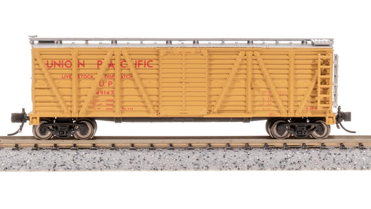 Broadway Limited 8463 40' Wood Stock Car, UP 49340, Mule Sounds, N Scale