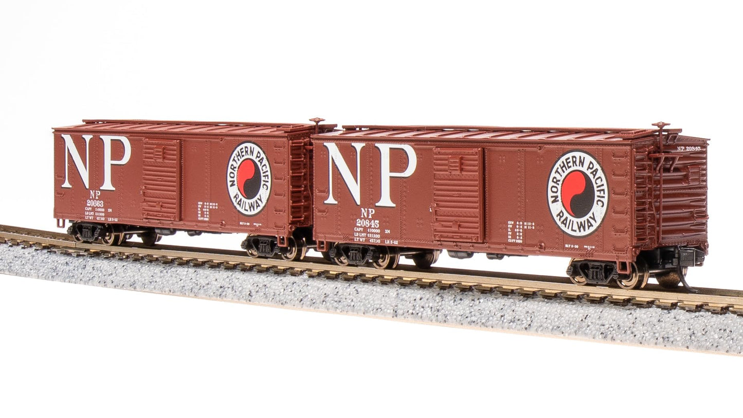 Broadway Limited 7280 USRA 40' Steel Boxcar, NP, 2-Pack, N