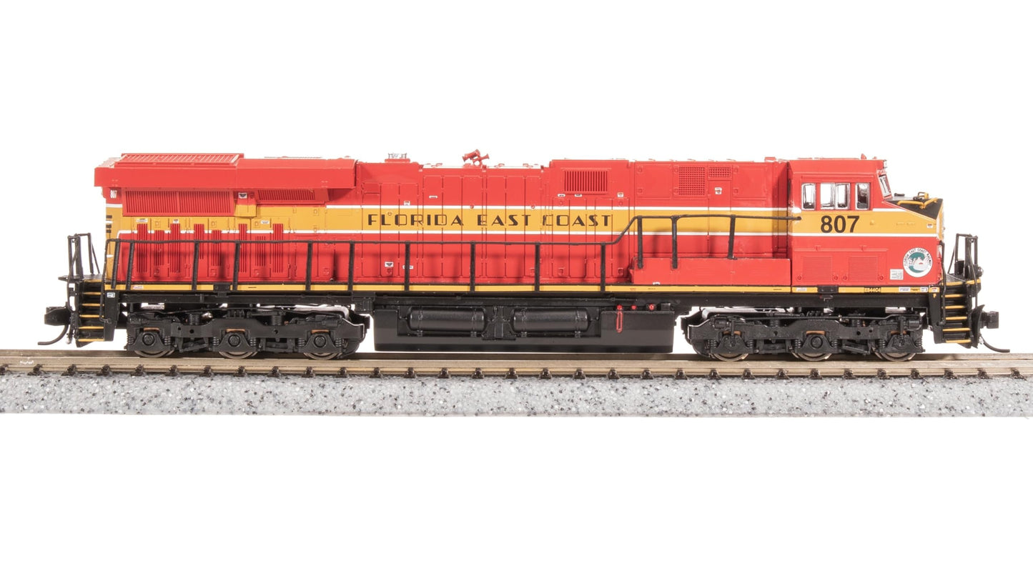 Broadway Limited 8638 GE ES44AC, FEC 807, Red & Yellow, No-Sound/DCC-Ready, N Scale