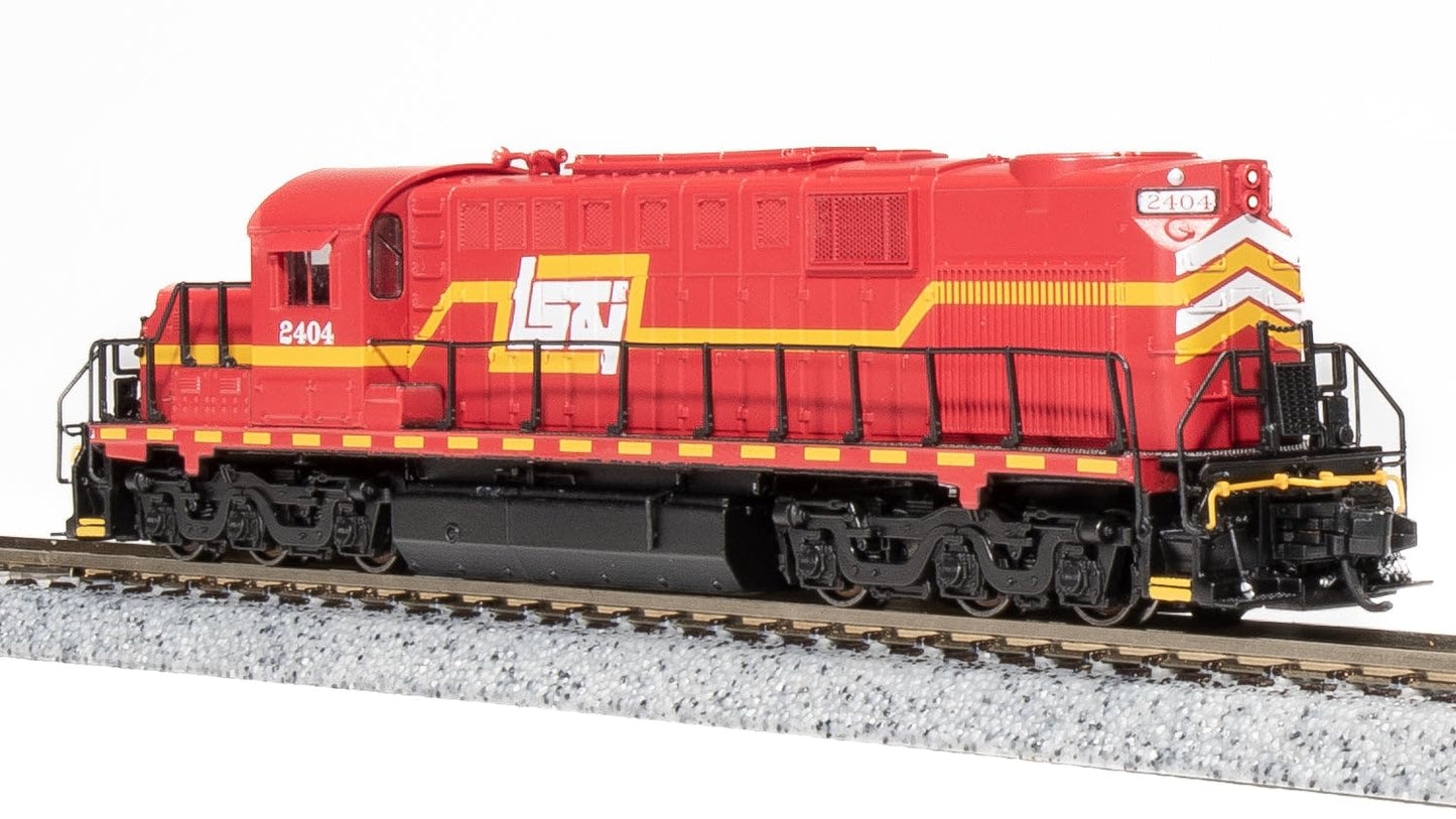 Broadway Limited 6619 Alco RSD-15, LS&I #2404, Red, Yellow & White, Paragon4 Sound/DC/DCC, N