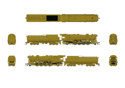 Broadway Limited 7600 Chesapeake & Ohio K-2 Mikado, Unlettered, Painted Brass, 16-VC Tender, Paragon4 Sound/DC/DCC, Smoke, HO Scale