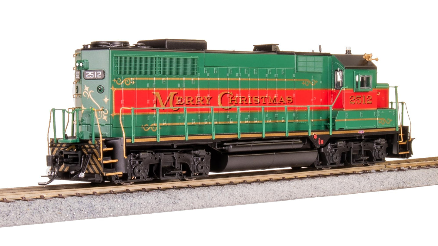 Broadway Limited 10025 EMD GP35, Christmas Holiday Scheme, Paragon4 Sound/DC/DCC, with Holiday Sounds, HO Scale